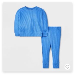 Baby Boys' Long Sleeve Waffle Top & Bottom
Set - Cat & Jack™ Blue
